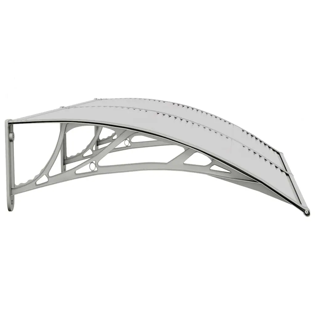 Door Canopy Weather Protection 150x75cm Grey Polycarbonate