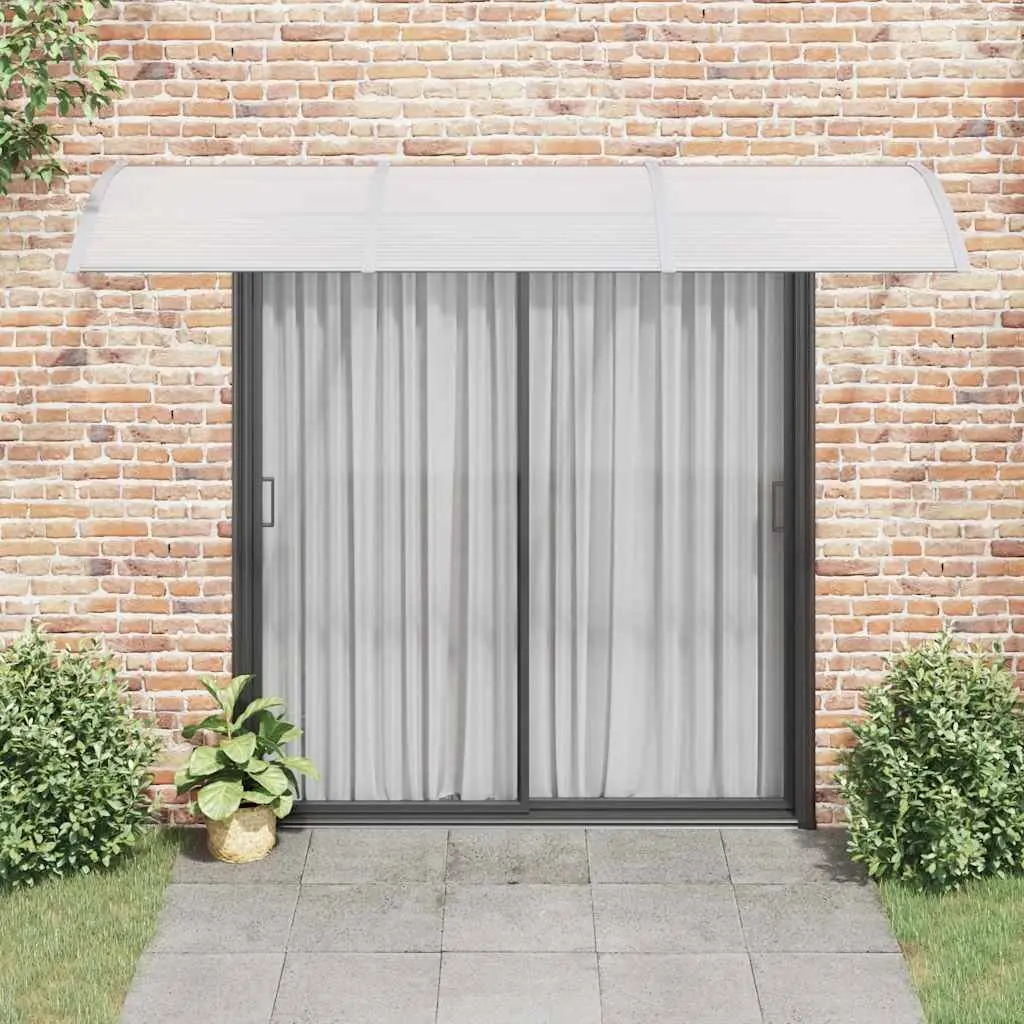 Door Canopy Grey Polycarbonate 300x75cm Front Entrance Porch Awning Shelter