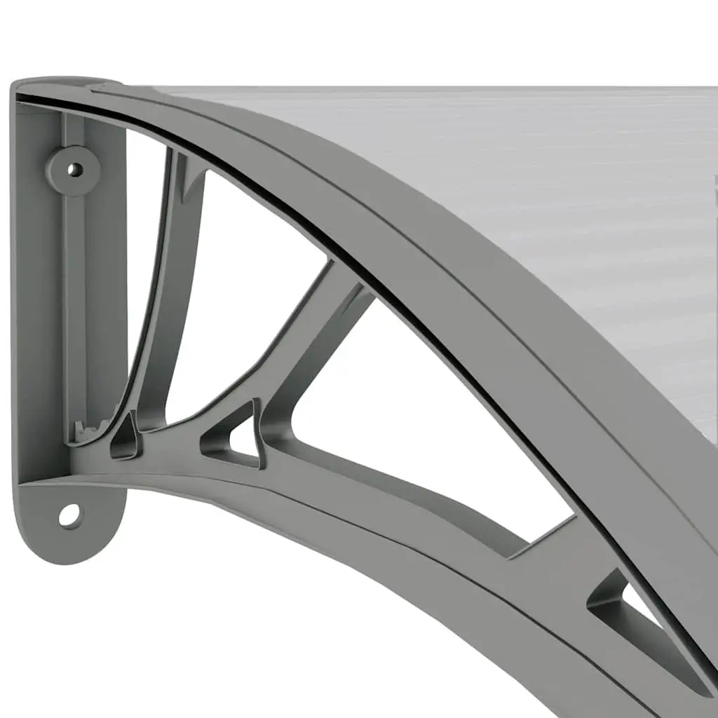 Door Canopy Grey Polycarbonate 300x75cm Front Entrance Porch Awning Shelter