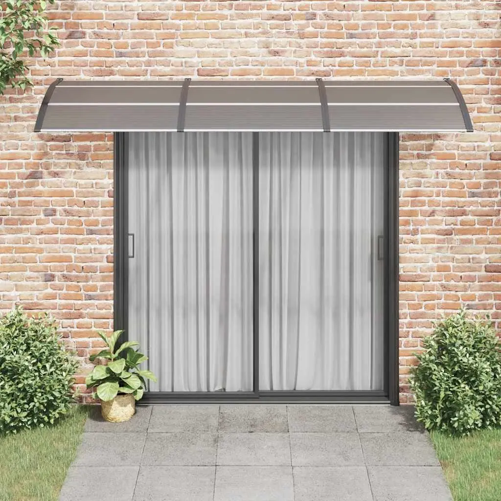 Door Canopy Weather Protection 300x75 cm Black Polycarbonate Awning