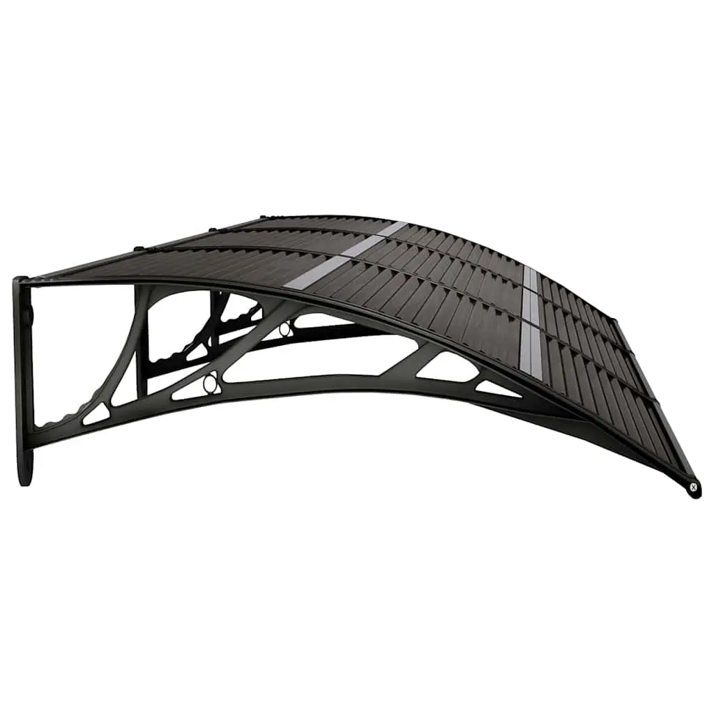 Door Canopy Weather Protection 300x75 cm Black Polycarbonate Awning