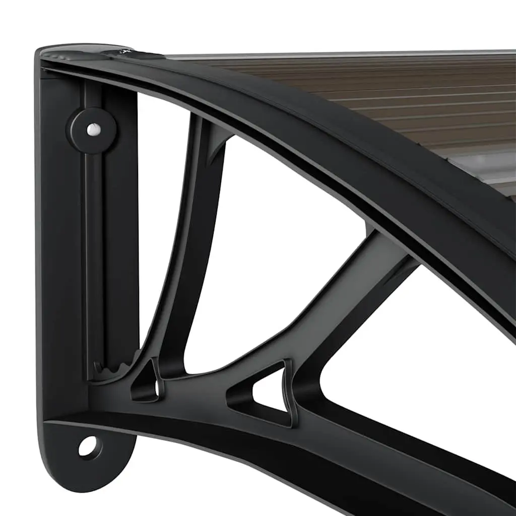 Door Canopy Weather Protection 300x75 cm Black Polycarbonate Awning