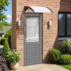 Reliable Black Door Canopy 80x75cm for Your Home
