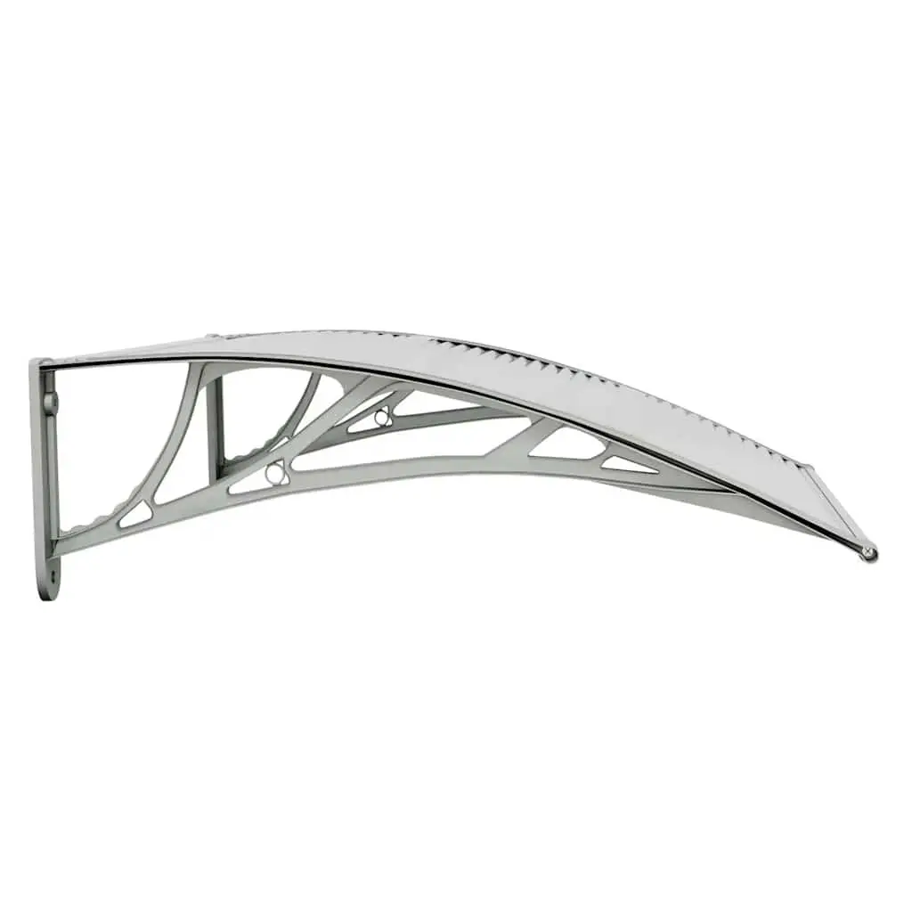 Door Canopy Awning Shelter 80x75 cm Grey Polycarbonate