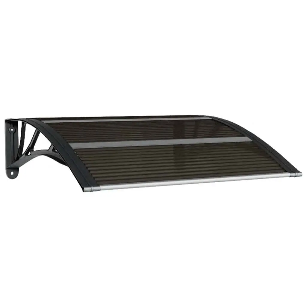 Door Canopy Protection 80x75 cm Black Polycarbonate
