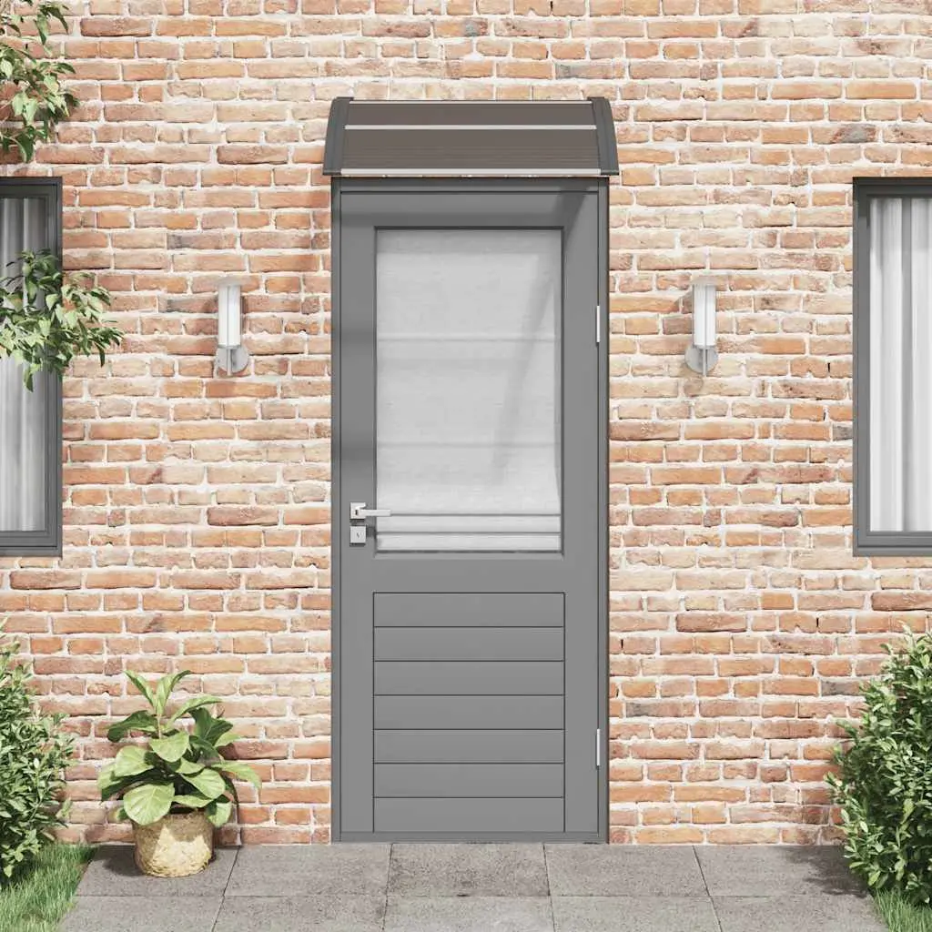 Door Canopy Protection 80x75 cm Black Polycarbonate