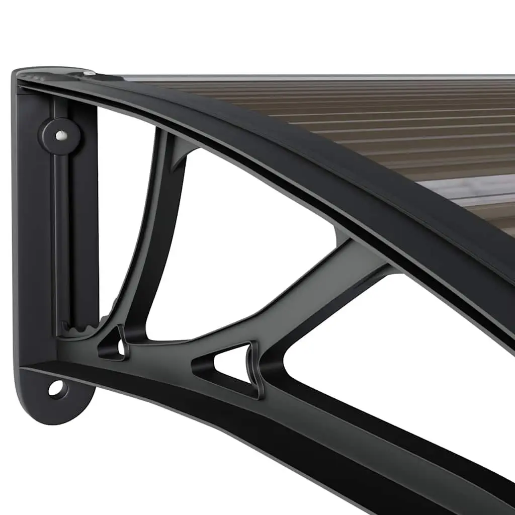 Door Canopy Protection 80x75 cm Black Polycarbonate