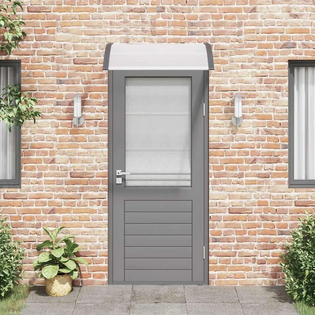 Door Canopy Weather Protection 100x75cm Black Polycarbonate