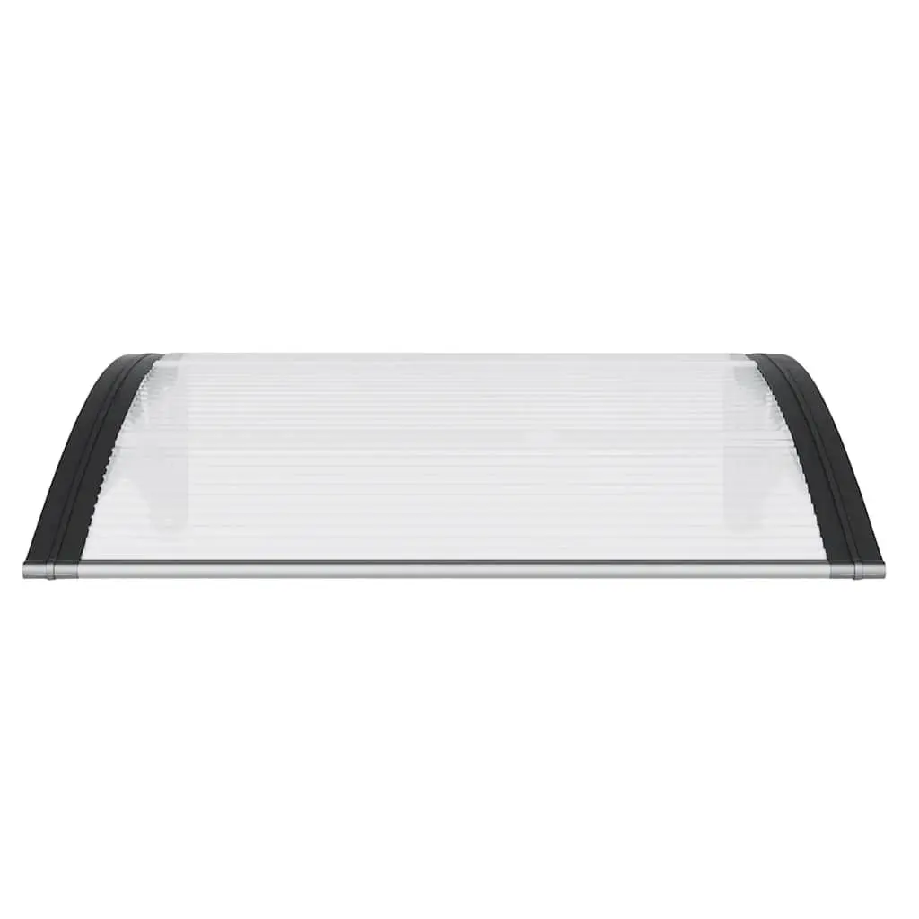 Door Canopy Weather Protection 100x75cm Black Polycarbonate