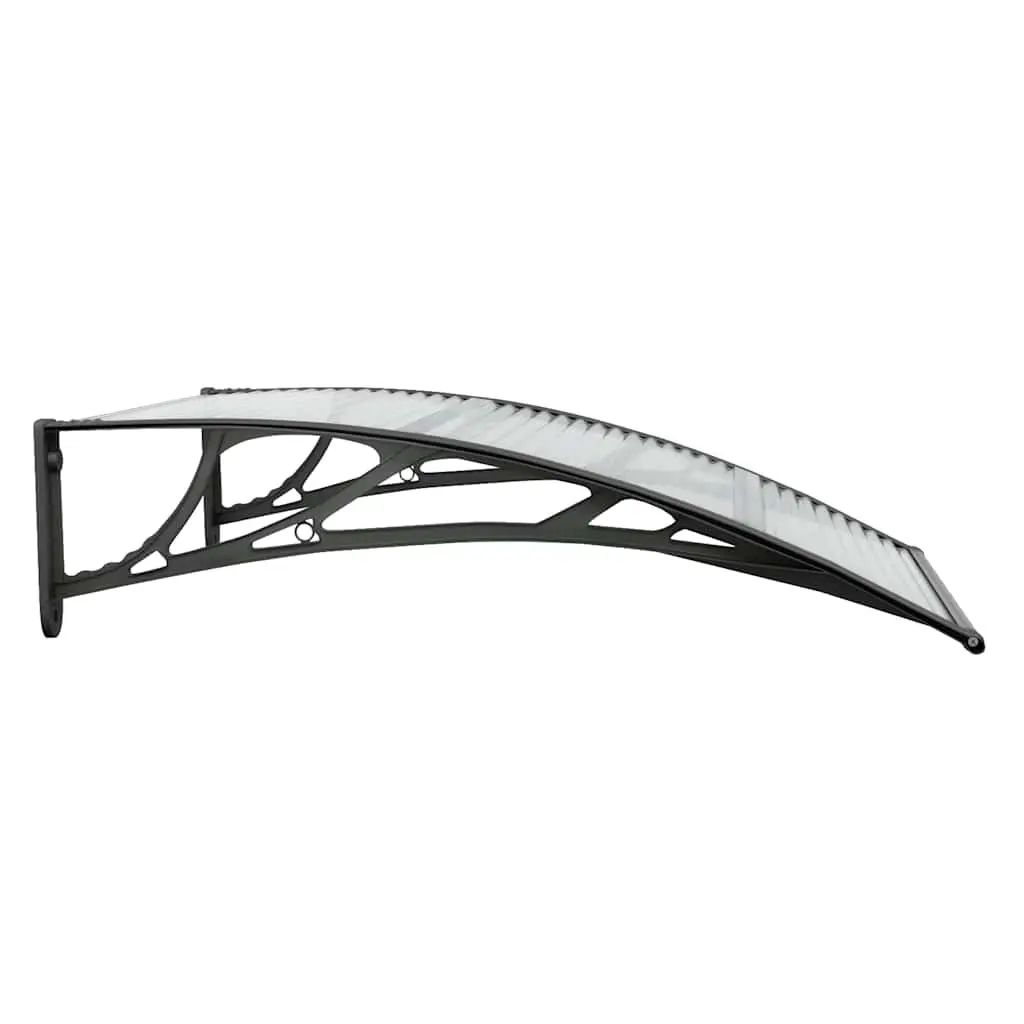 Door Canopy Weather Protection 100x75cm Black Polycarbonate