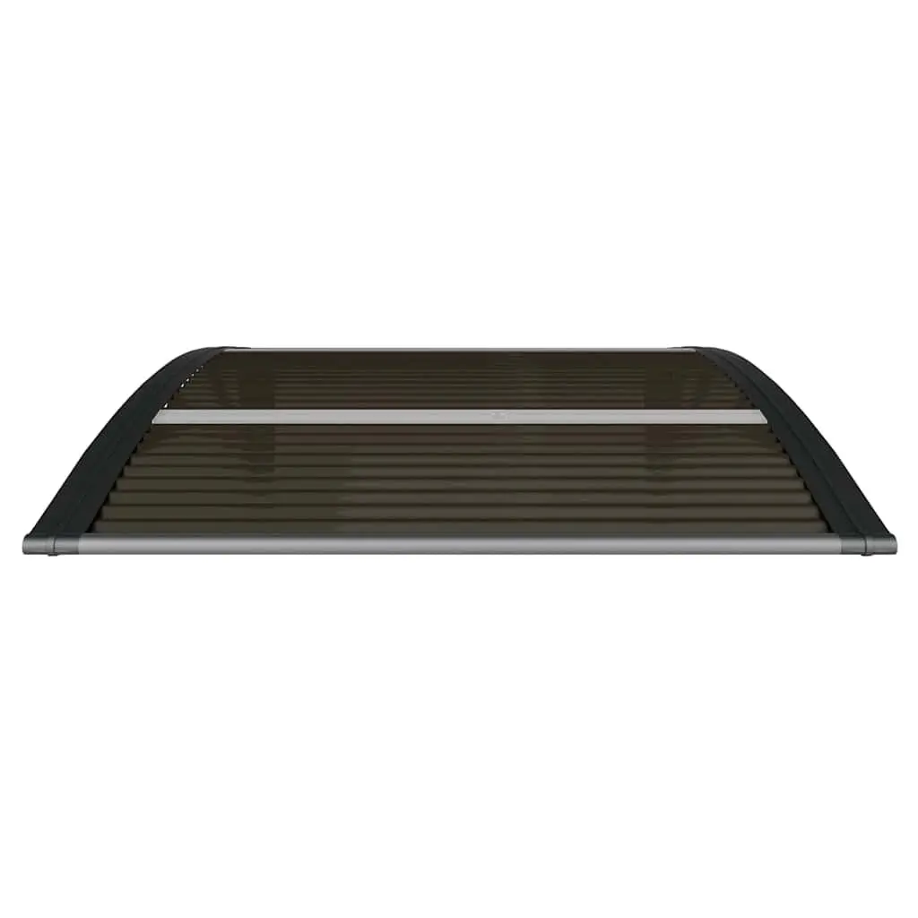 Polycarbonate Awning Door Canopy Weather Shield 100x80cm Black Outdoor Shelter