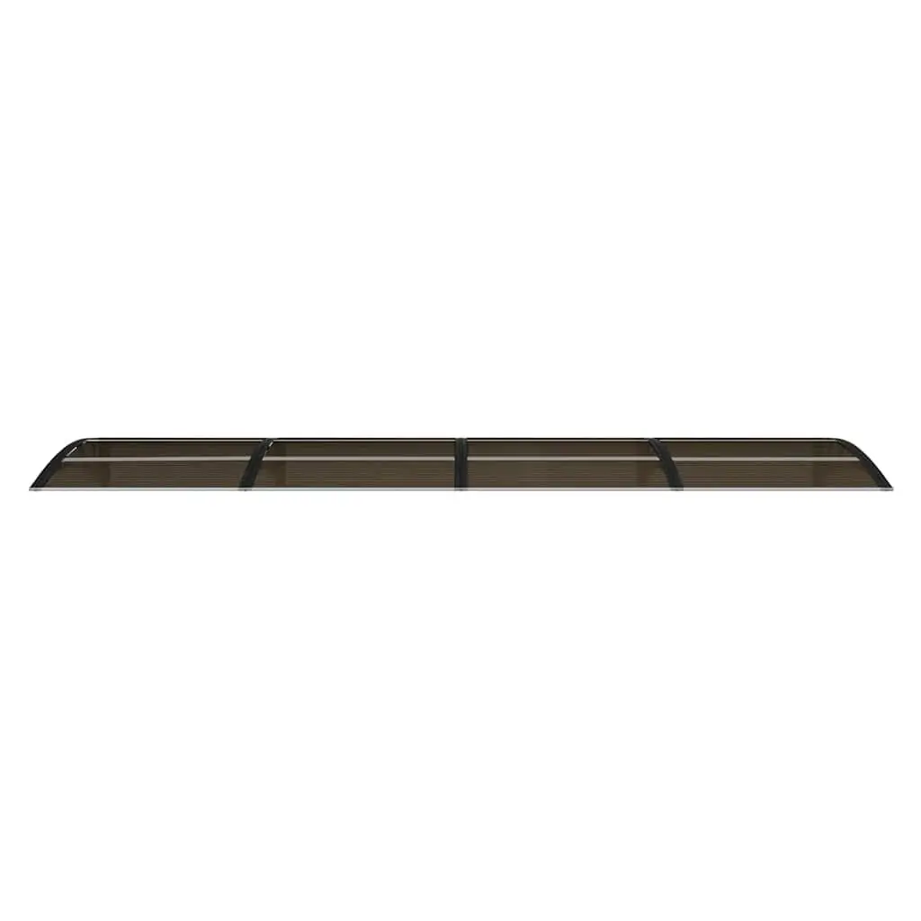 Door Canopy Weather Protection 350x75 cm Black Polycarbonate Awning Shelter Roof Cover