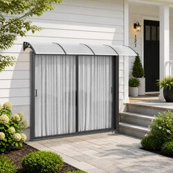 Reliable Black Door Canopy 350x100cm Awning