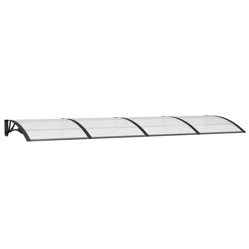 Door Canopy Weather Protection 350x100cm Black Polycarbonate