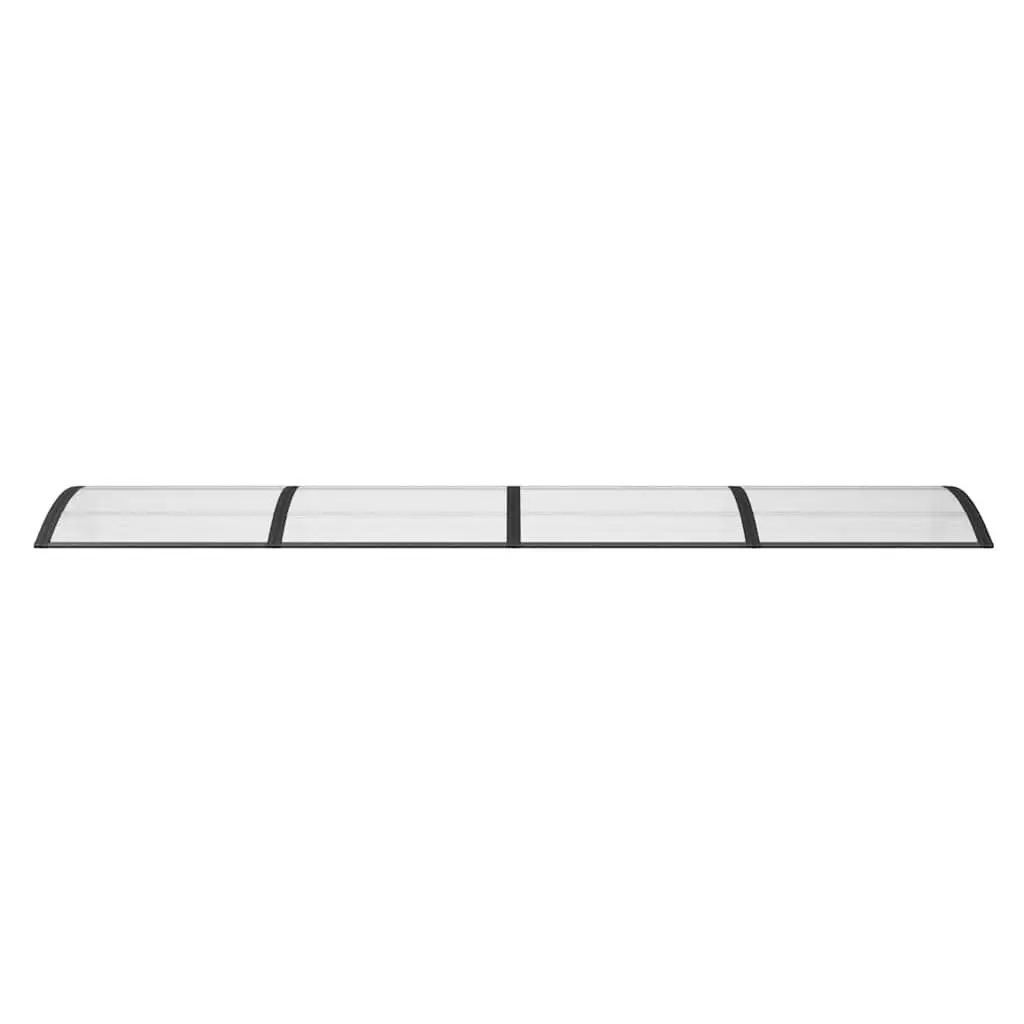 Door Canopy Weather Protection 350x100cm Black Polycarbonate