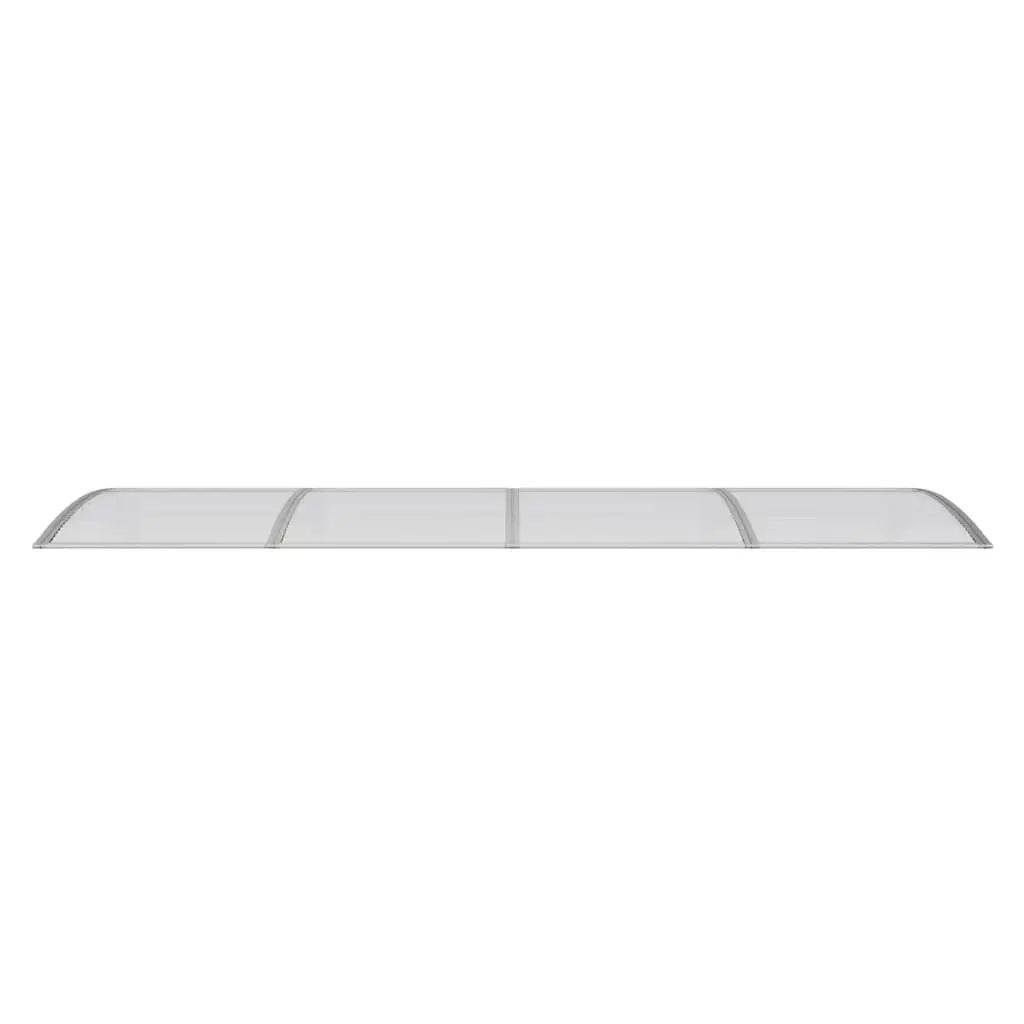 Grey Polycarbonate Awning Door Canopy Weather Shield 350x100 cm Outdoor Entrance Protection