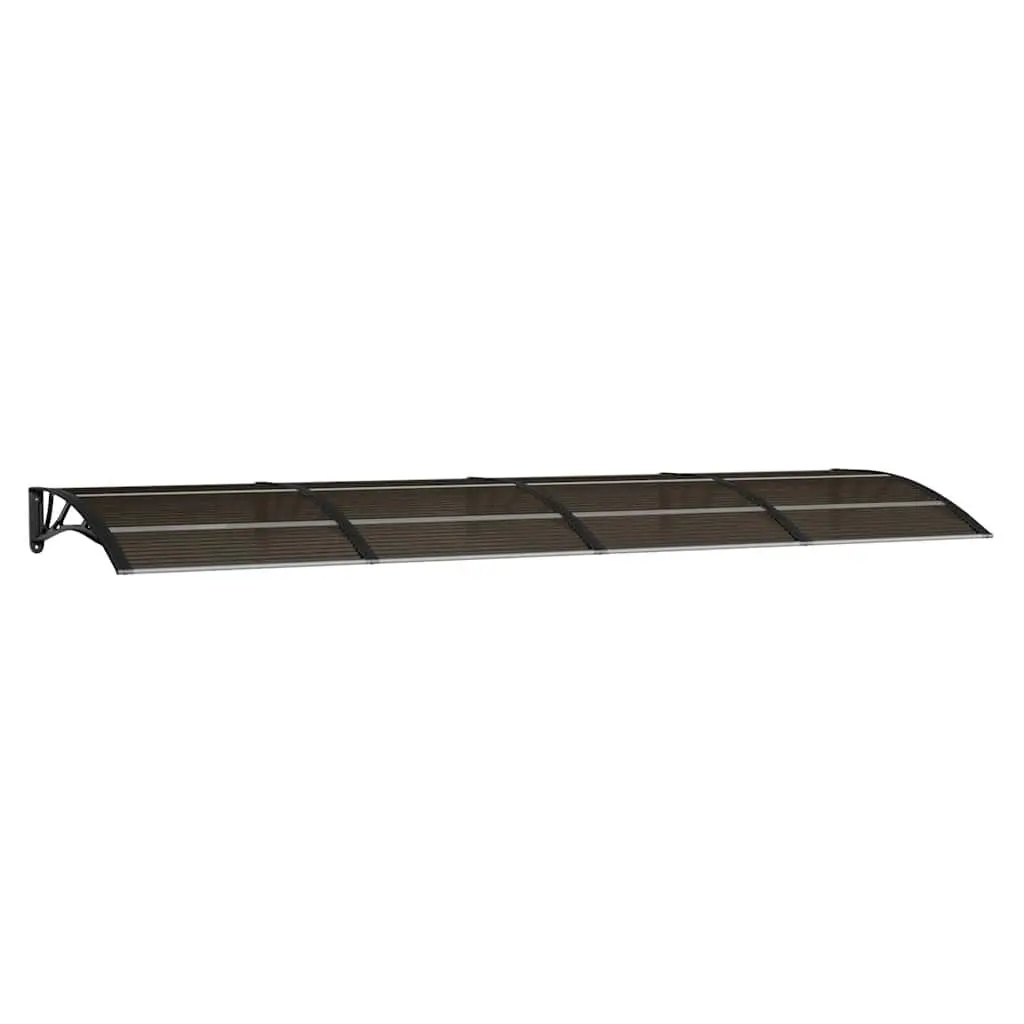 Door Canopy Weather Shield 350x100 cm Polycarbonate Black Awning