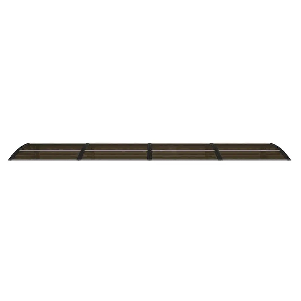 Door Canopy Weather Shield 350x100 cm Polycarbonate Black Awning