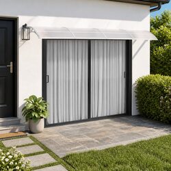 Reliable Grey Door Canopy for Rain and Snow Protection