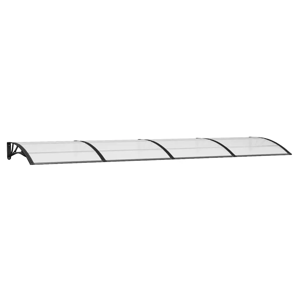 Door Canopy Awning Outdoor Shelter 400x100cm Black Polycarbonate
