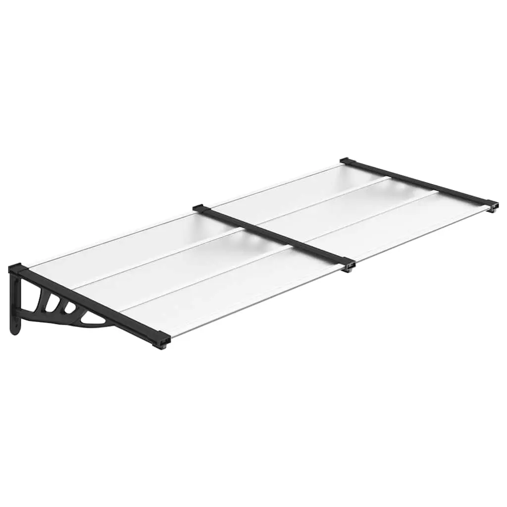 Door Canopy Weather Shield 199x90cm Transparent Polycarbonate