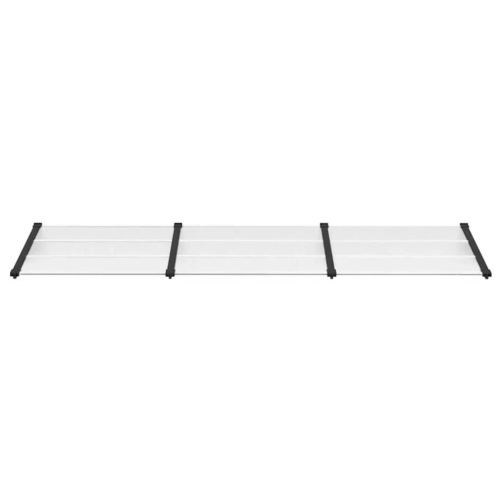 Door Canopy Weather Shield 297.5x90cm Polycarbonate Black Transparent