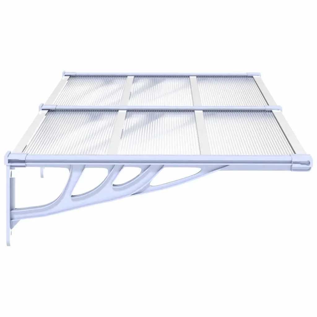 Door Canopy Weather Protection 152.5x90 cm Grey Transparent