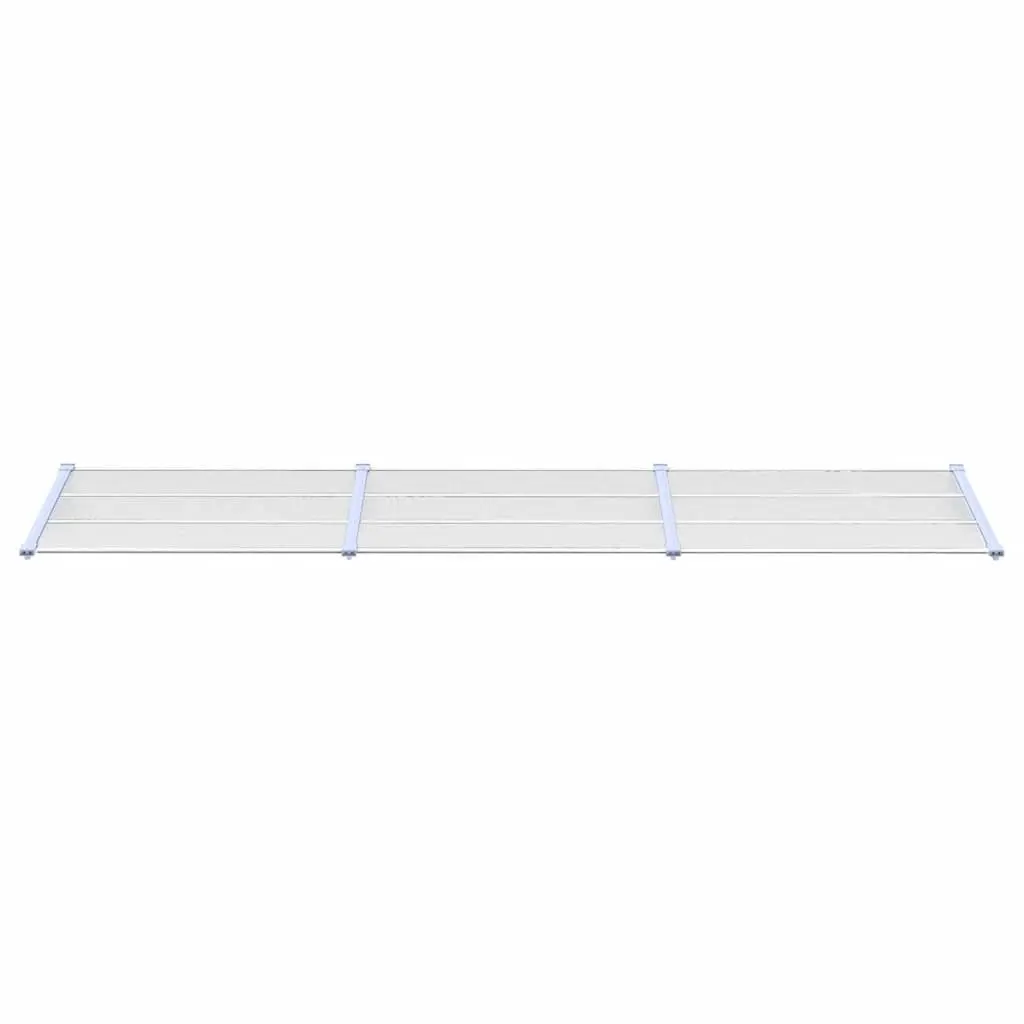 Door Canopy Polycarbonate Grey Transparent 358.5x90cm Awning Shelter