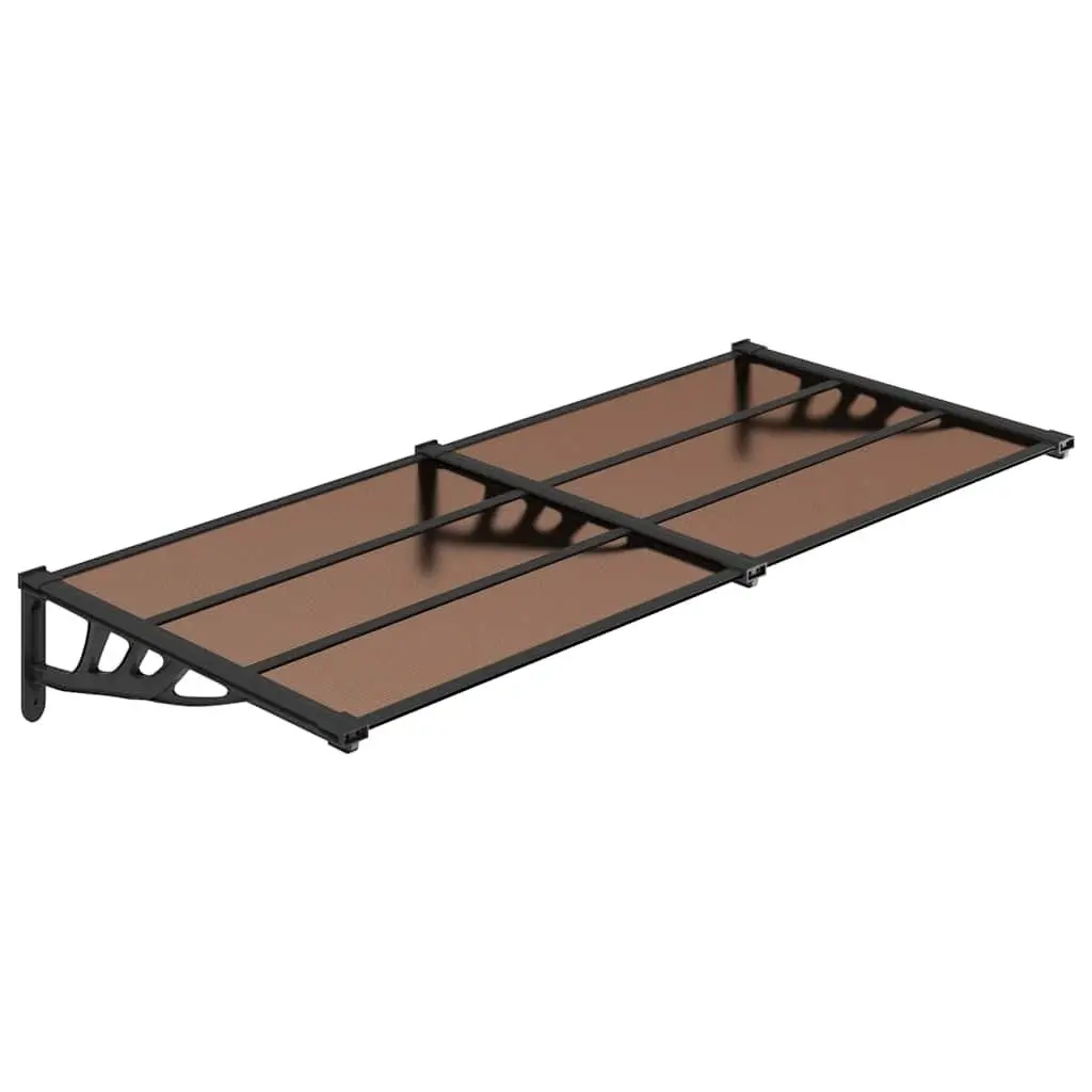 Door Canopy Weather Protection 152.5x90cm Black Polycarbonate