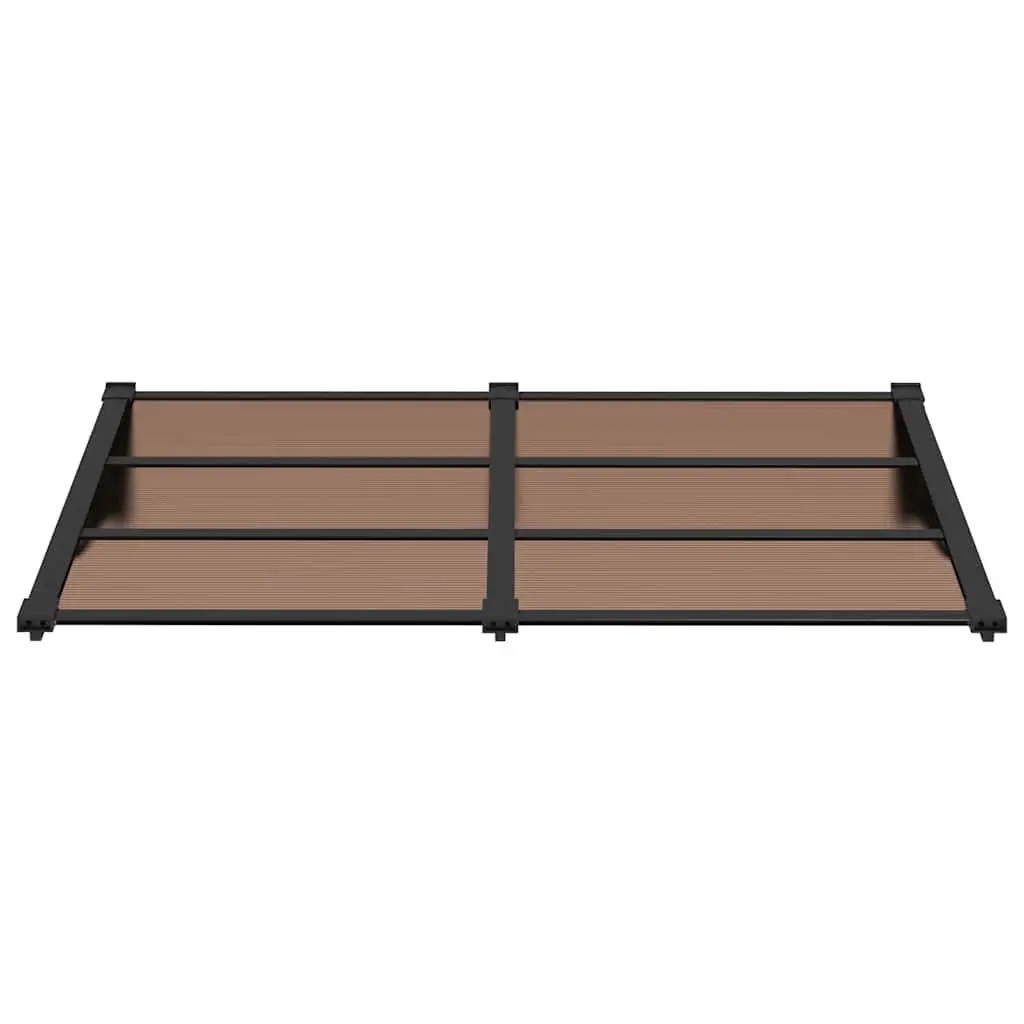 Door Canopy Weather Protection 152.5x90cm Black Polycarbonate