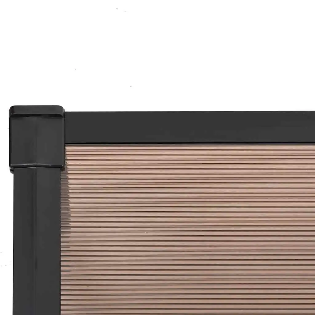 Door Canopy Weather Protection 152.5x90cm Black Polycarbonate