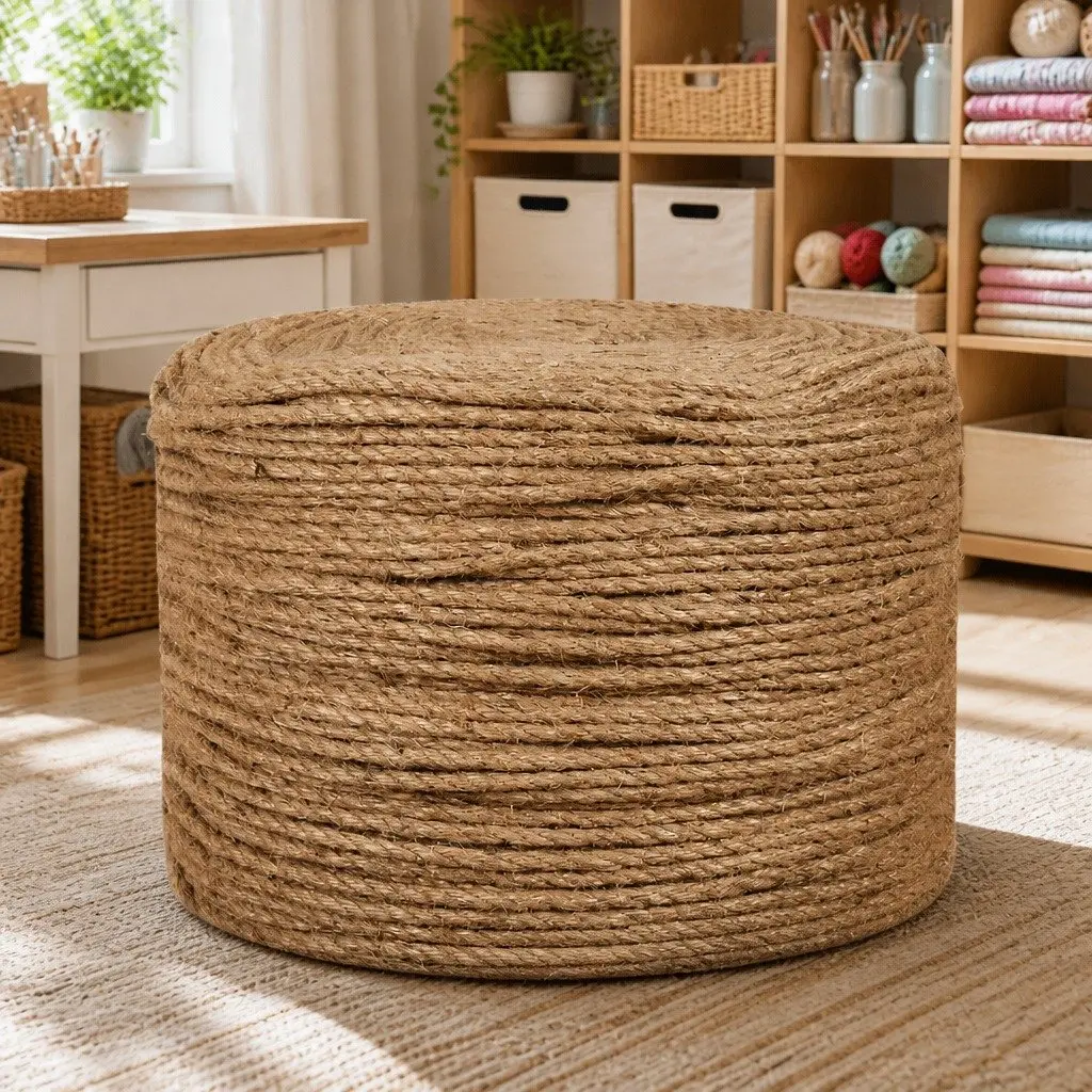 Natural Jute Rope 250m 6mm Thick for Crafting Gardening Packing Bundling and Wrapping Brown