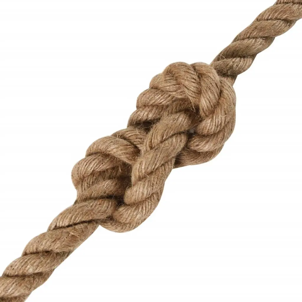 Jute Rope Natural Braided Twine 25m Long 20mm Thick Brown for Crafts Garden Bundling