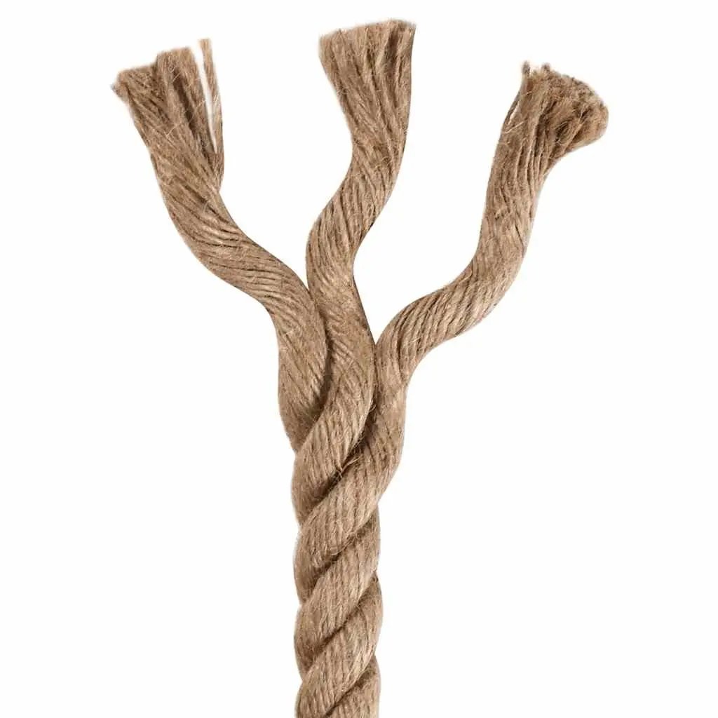 Natural Braided Jute Rope 10m Length 40mm Thickness Brown for Crafting Gardening and Decoration