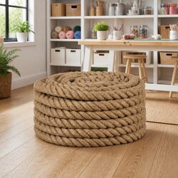 Reliable 5m Brown Jute Rope: Strong and Versatile