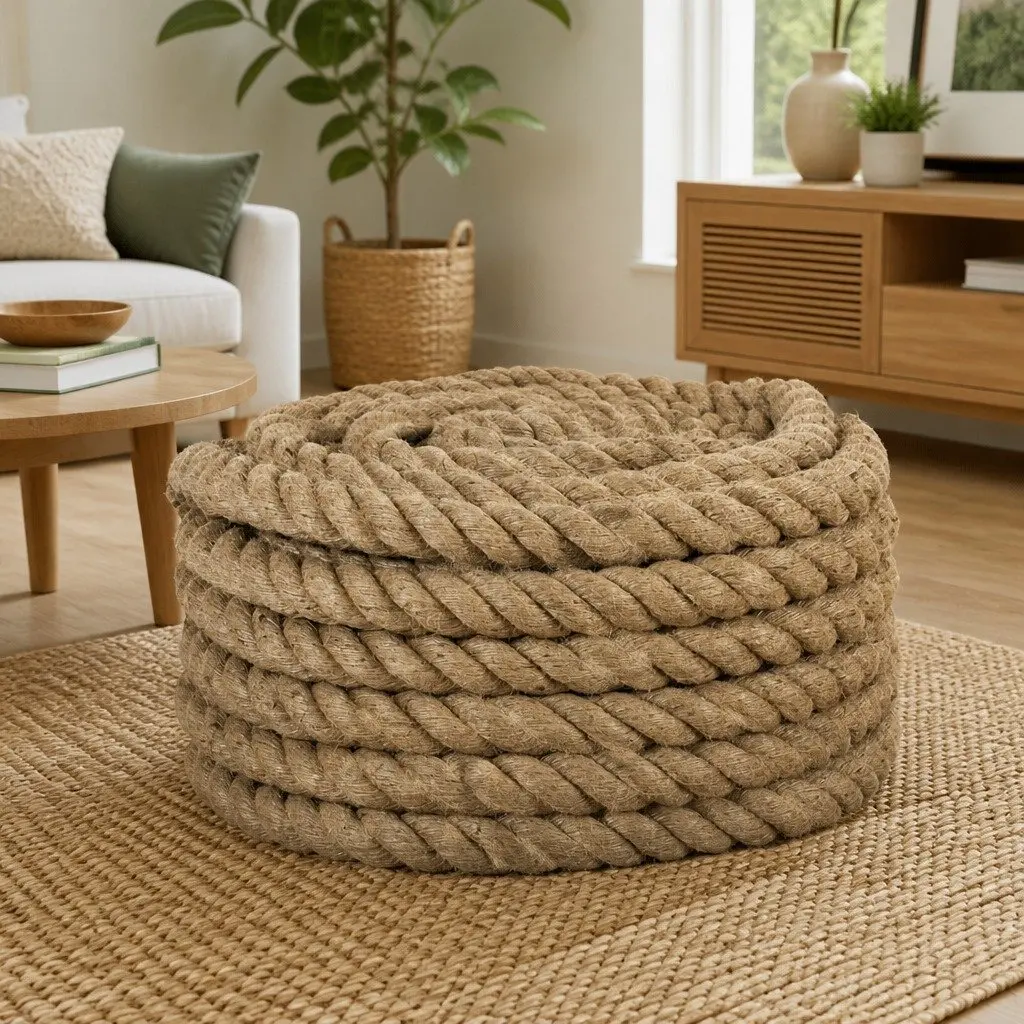 Natural Jute Rope, 5m Long and 60mm Thick