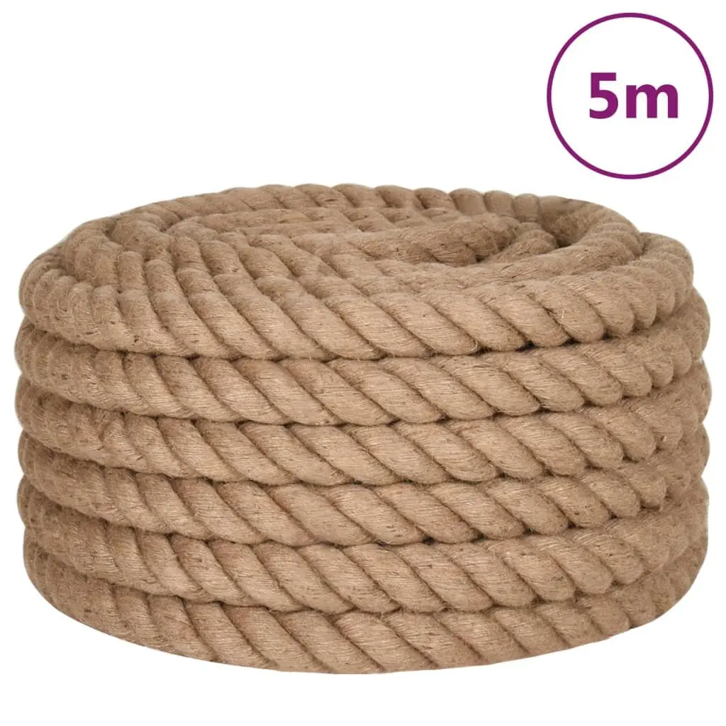 Natural Jute Rope, 5m Long and 60mm Thick