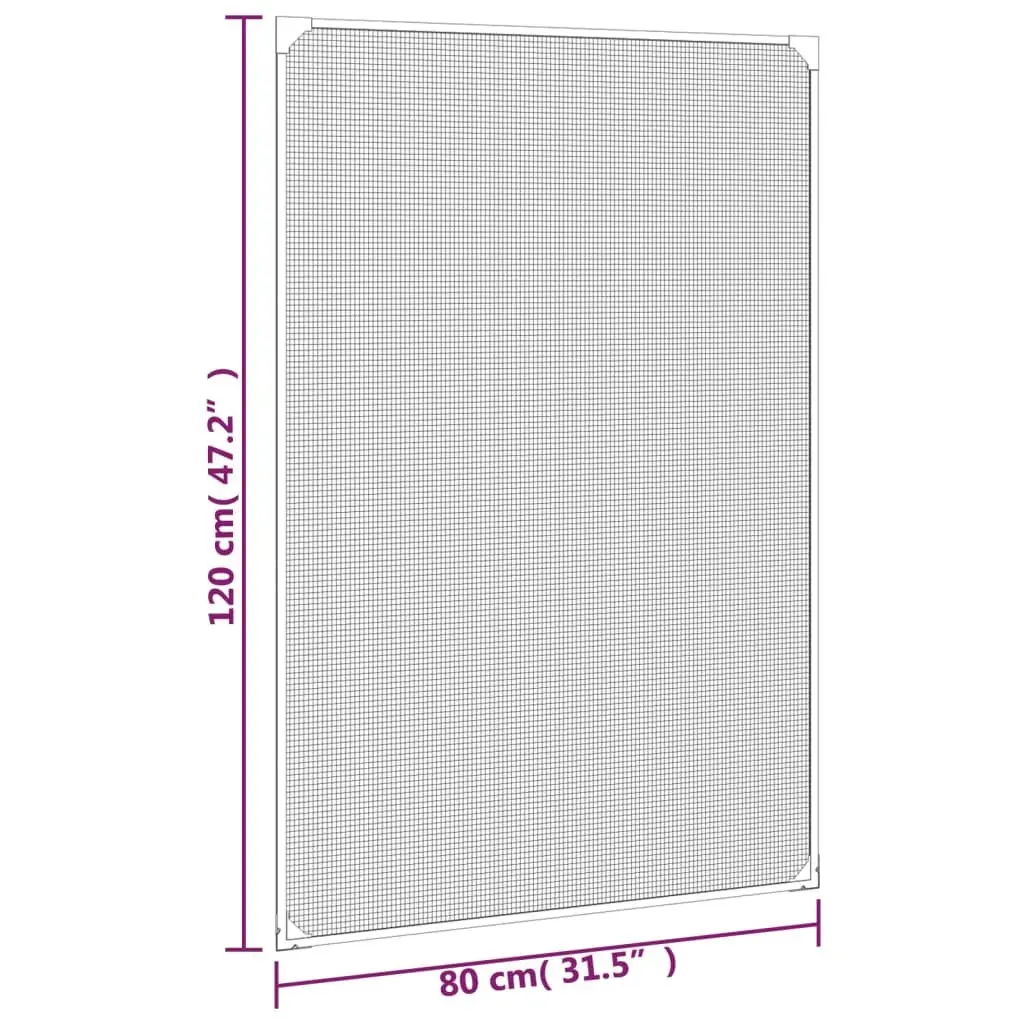 Magnetic Insect Screen Fly Mesh Net Protection 80x120cm Anthracite