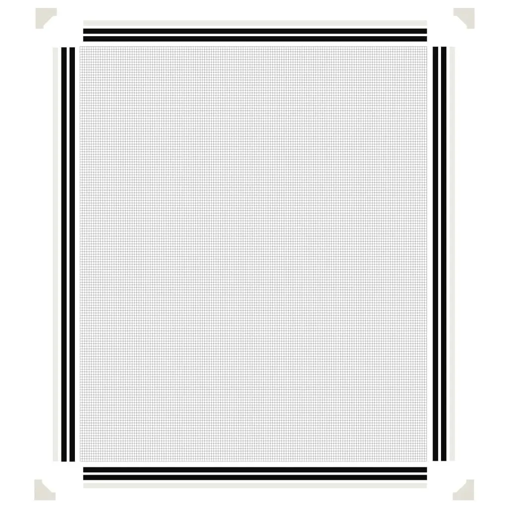 Magnetic Insect Screen for Windows Fly Mesh Net 100x120 cm White