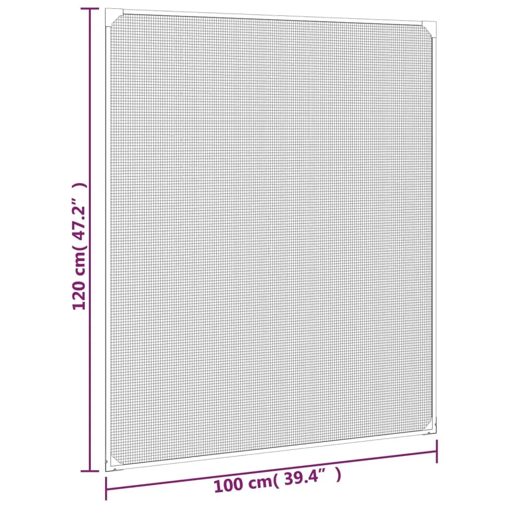 Magnetic Insect Screen Fly Protection 100x120cm Anthracite Mesh