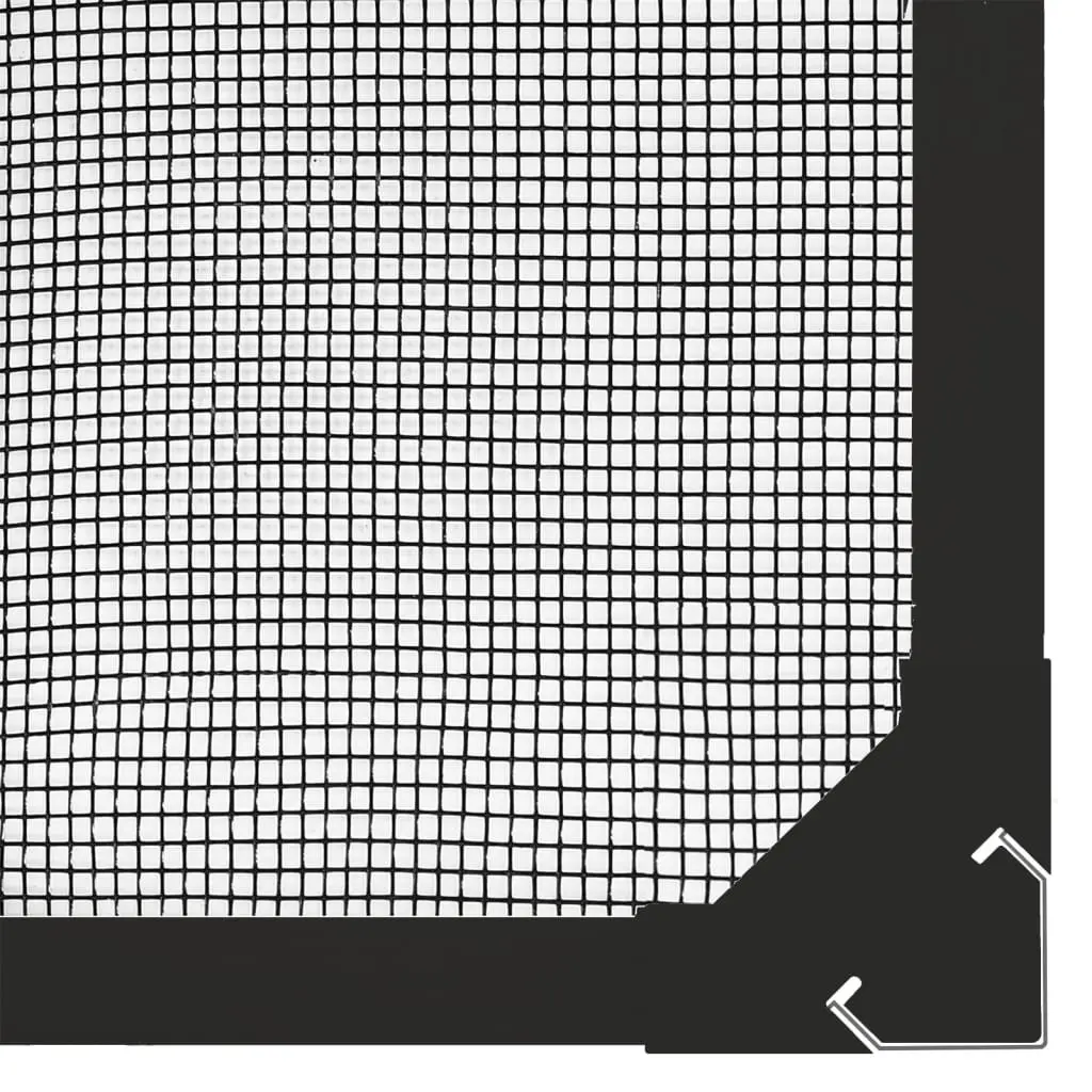 Fibreglass Mesh Magnetic Insect Screen Window 120x140cm Anthracite