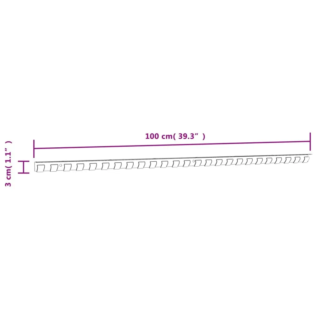 Stainless Steel Mounting Rail 1m Curtain Installation Hardware Silver