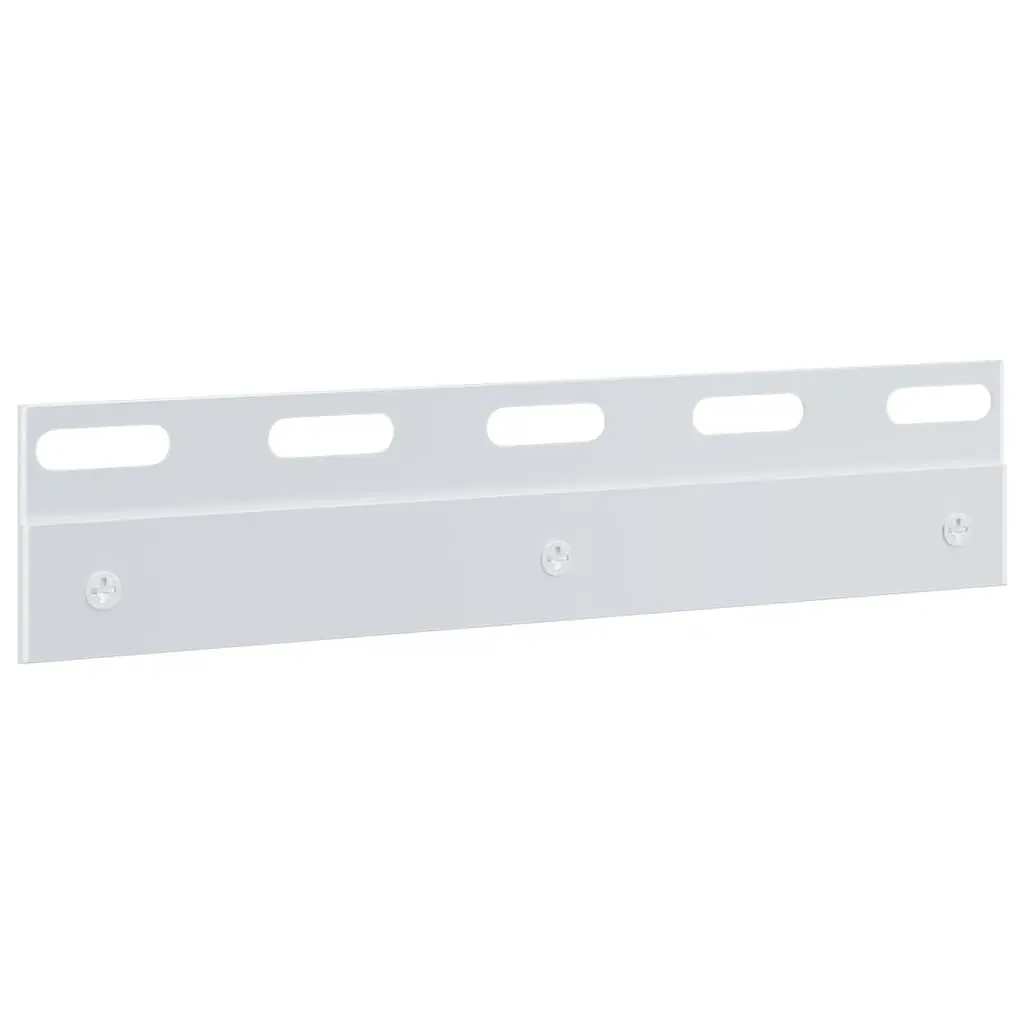 Strip Curtain Connecting Plates 20 cm Stainless Steel Silver 6 Piece
