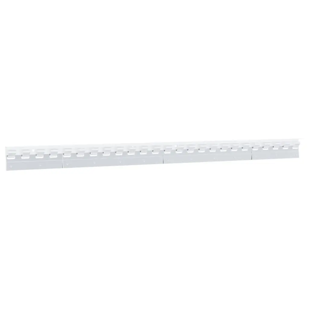 Strip Curtain Connecting Plates 20 cm Stainless Steel Silver 6 Piece