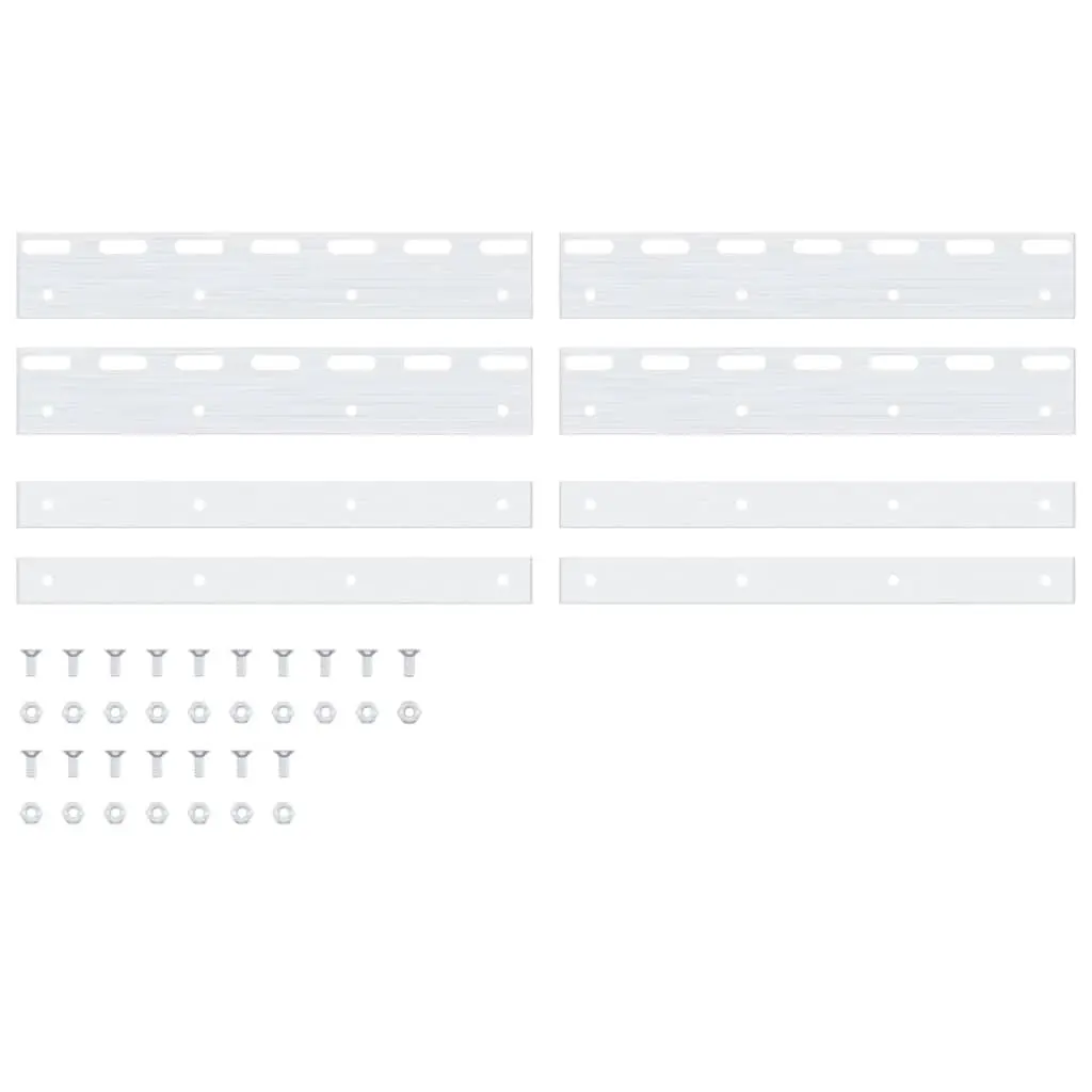 Stainless Steel Connecting Plates 28 cm Strip Curtain Installation Silver