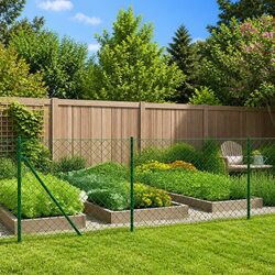 Reliable 1x10m Green Chain Link Fence for Your Outdoors