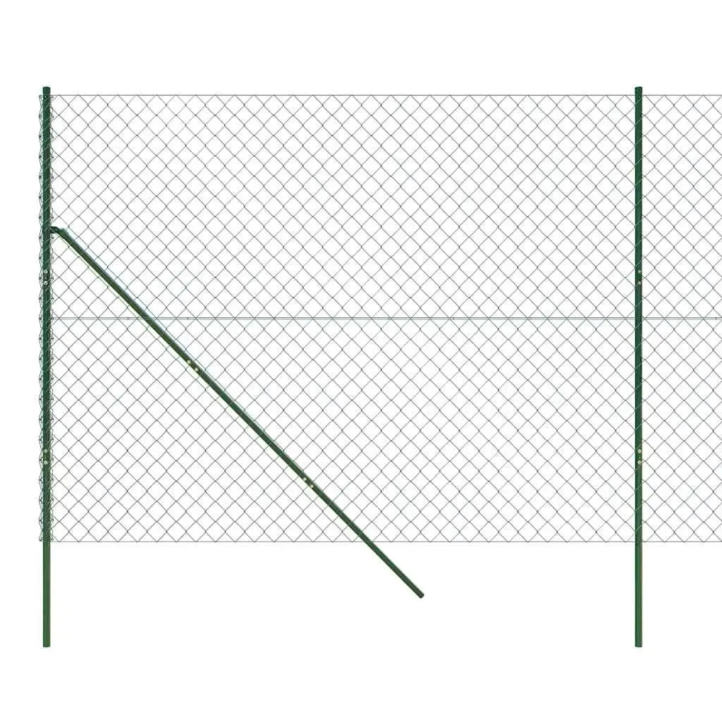 Chain Link Fence Panel Green 1.4 x 10m Garden Barrier Enclosure Mesh