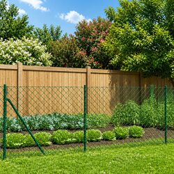 Reliable 0.8x25 m Green Chain Link Fence for Your Needs
