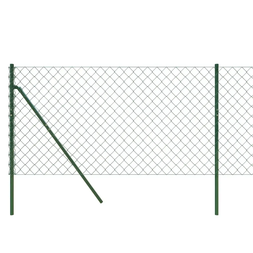 Chain Link Fence Green 0.8m x 25m Durable Wire Mesh Barrier Enclosure Garden Yard