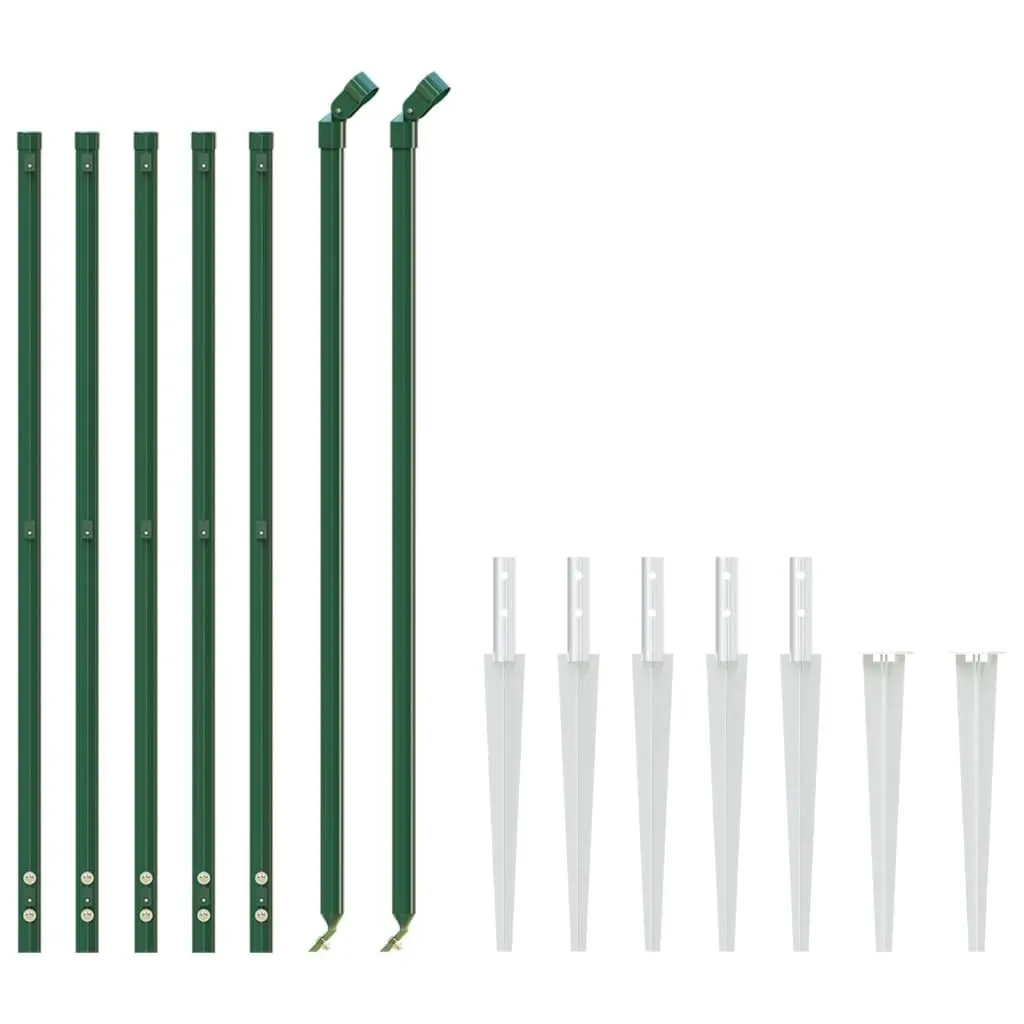 Chain Link Fence Panel Outdoor Barrier 0.8x10m Green